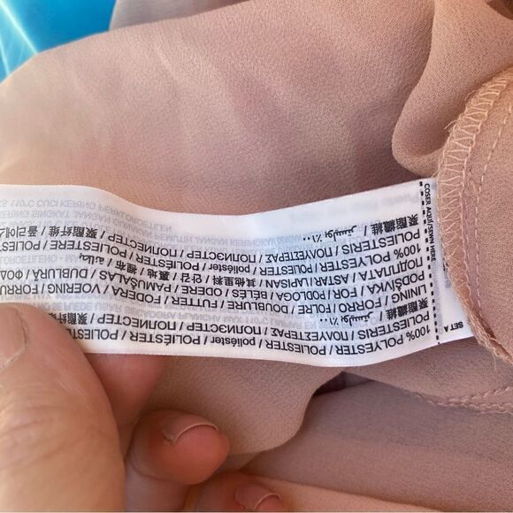 Mango nude pink Metallic details dress size small - Picture 15 of 15